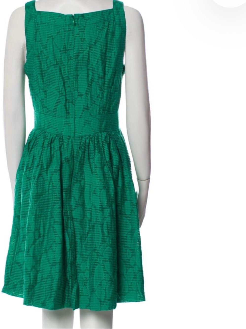 Duro Olowu Emerald Green Printed Square-Neck Mini Dress - Picture 3 of 3